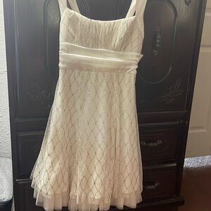 Cream dress with gold and glitter